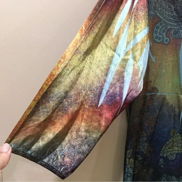 Oneworld Women Top Plus 2X Burnout Stretch 3/4 Sleeve Fairy Whimsigoth Y2K - Picture 6 of 6